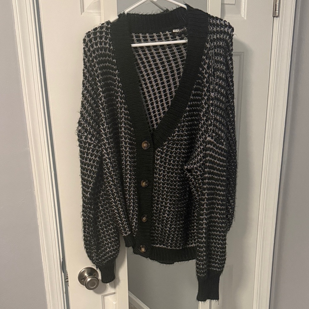 Dark green slouchy cardigan